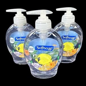 Vintage SoftSoap Aquarium Series  7.5 oz Hand Soft Soap UNUSED Original Set Of 3
